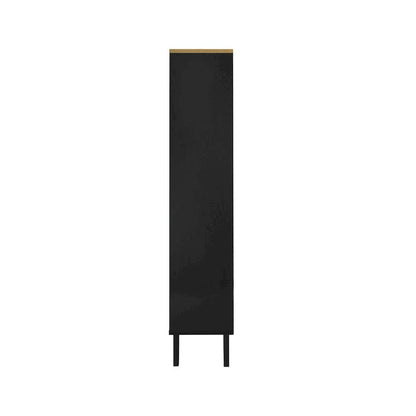 Modern Freestanding Shoe Storage Cabinet with 3 Metal Doors