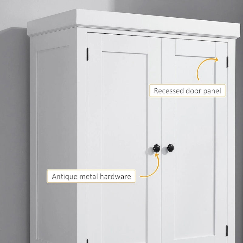 72 Freestanding Kitchen Pantry Cabinet, Tall Storage Cabinet with 2 Door Cupboards, 2 Drawers and Adjustable Shelves