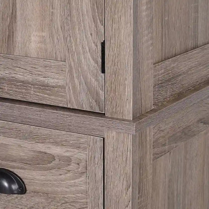 72 Freestanding Kitchen Pantry Cabinet, Tall Storage Cabinet with 2 Door Cupboards, 2 Drawers and Adjustable Shelves