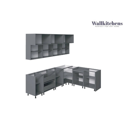 Kitchen Radiance Collection White Gloss Color Base Size 9Ft Wide - 108x85