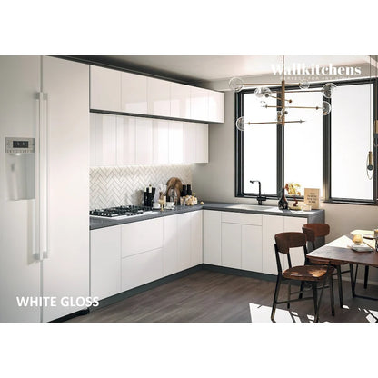 Kitchen Radiance Collection White Gloss Color Base Size 9Ft Wide - 108x85