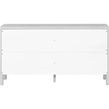 Large Storage Space Sideboard with Artificial Rattan Door - N/A