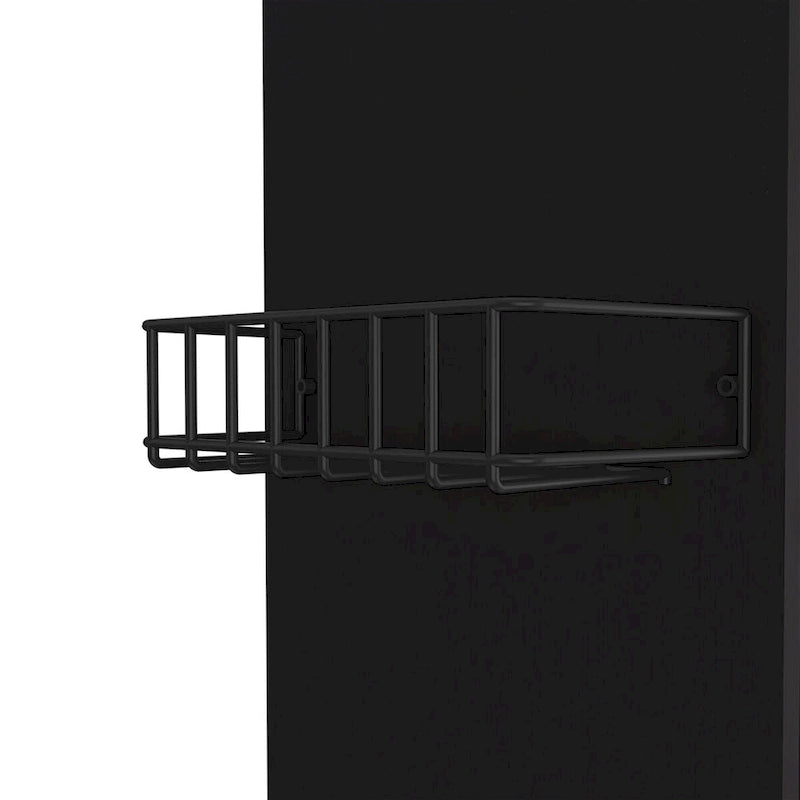 Kitchen Cart Kryot, Single Door Cabinet, Four Casters, White Finish,High quality and durable