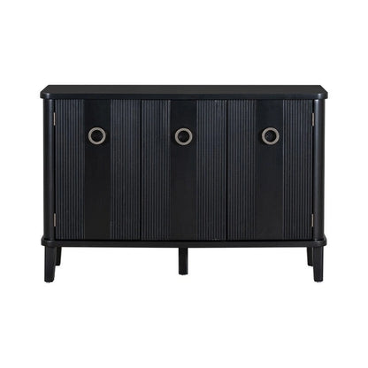 47.2W Solid Wood Cabinet with Three Doors - N/A