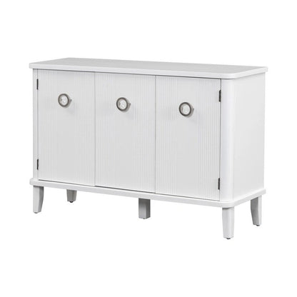 47.2W Solid Wood Cabinet with Three Doors - N/A