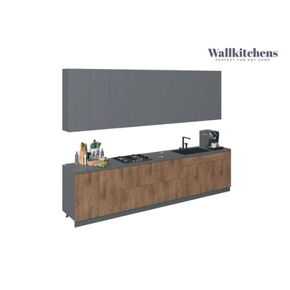 Kitchen Elite Epicure Collection Natural Teak & Black Color Base Size 11Ft Wide - 138x24