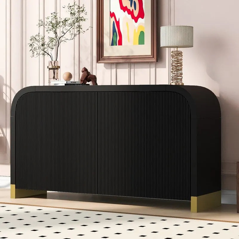59.8W 4-door Cabinet with Adjustable Shelves - N/A