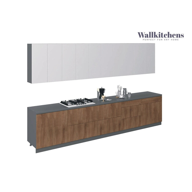 Kitchen Signature Collection Natural Teak & Black Color Base Size 13Ft Wide - 153x24