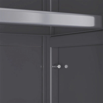 Open-Door Kitchen Shelving Floor-To-Ceiling Microwave Storage Cabinet