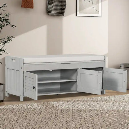 43.5 Storage Bench With Linen Blend Cushion