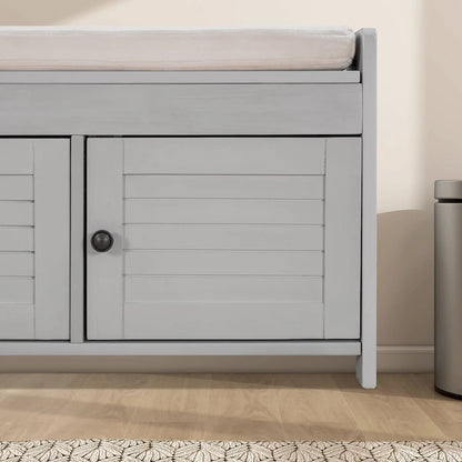 43.5 Storage Bench With Linen Blend Cushion