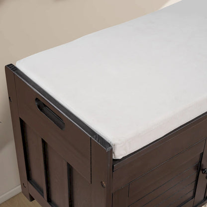 43.5 Storage Bench With Linen Blend Cushion