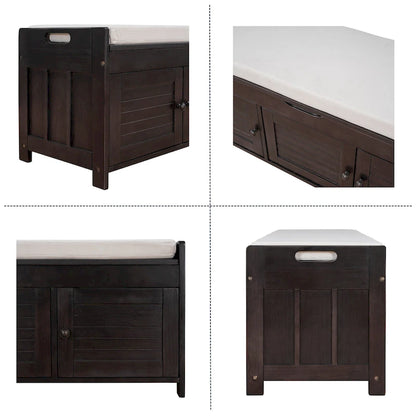 43.5 Storage Bench With Linen Blend Cushion