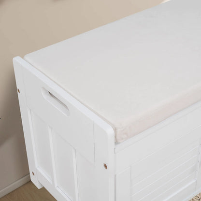 43.5 Storage Bench With Linen Blend Cushion