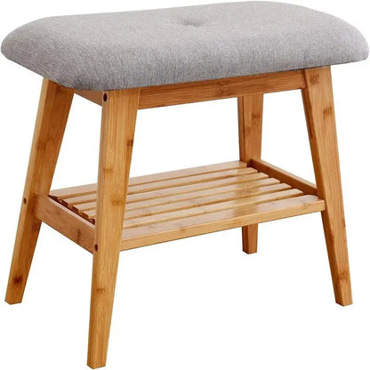 Bamboo Entryway Bench - 11.8D x 23.6W x 17.7H