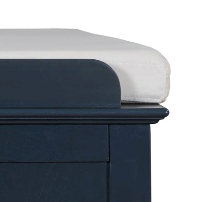 Classic Vintage Wooden Storage Bench with Two Cabinets