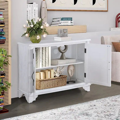 40Console Table with Storage Shelf,Retro Entryway Table with Adjustable Storage Shelf,Sofa Couch Table for Hallway