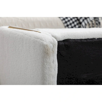 Teddy Fabric Storage Bench Bedroom Bench With Gold Metal Trim Strip For Living Room Bedroom Indoor