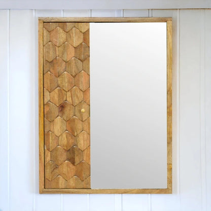 Pineapple Carved Mirror Cabinet