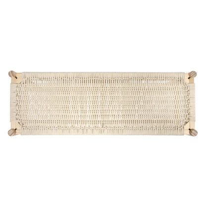 Fernway Solid Wood and Woven Rope Entryway Bench - 43.3L x 15.0W x 18.0H