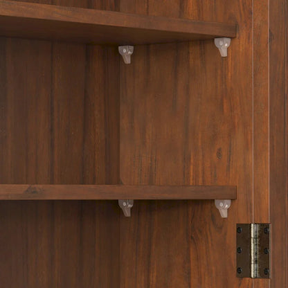 Glass Door Vintage Double Door Wall Cabinet