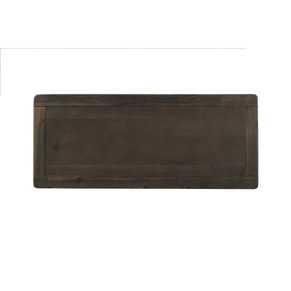 Rustic Storage Cabinet with Two Drawers and Four Classic Rattan Basket for Dining Room/Living Room