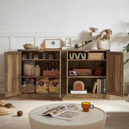 Barn Door Rustic Style Storage Cabinet