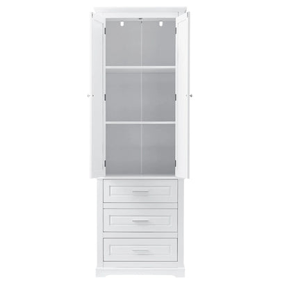 Tall Storage Cabinet with Three Drawers