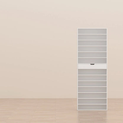 Versatile Storage Solution White Shoe Cabinet for Flats Boots 78.18H