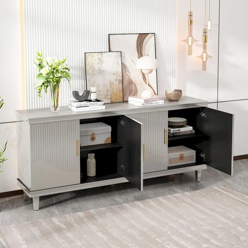 70.07Large Size 4-Door Cabinet, Same as Living Room, Kitchen, Bedroom, Hallway