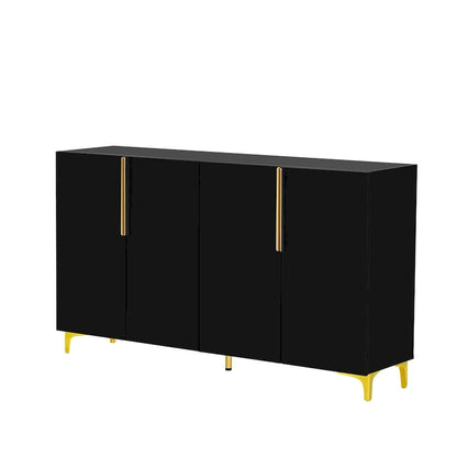 55 Sideboard Storage Cabinet with Adjustable Shelves, Glossy Finish