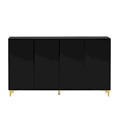 55 Sideboard Storage Cabinet with Adjustable Shelves, Glossy Finish