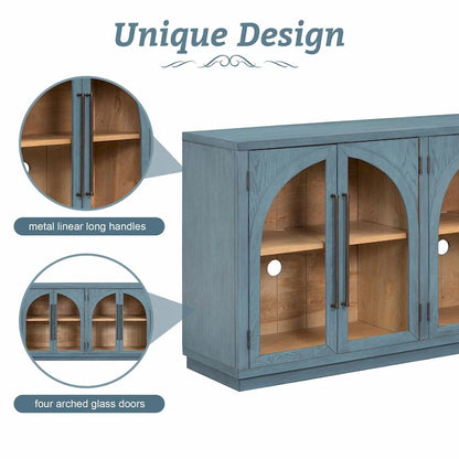 Retro 4-Door Large Storage Sideboard