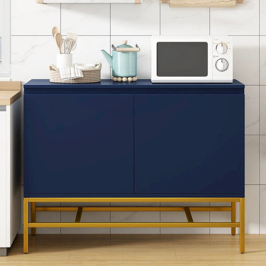Two Door Sideboard with Gold Metal Legs