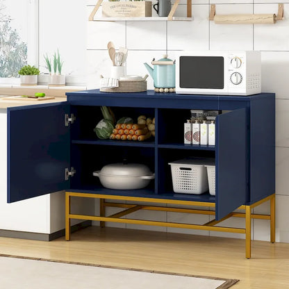 Two Door Sideboard with Gold Metal Legs