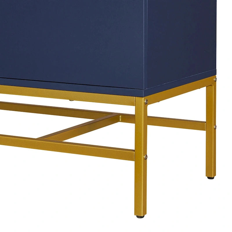 Two Door Sideboard with Gold Metal Legs