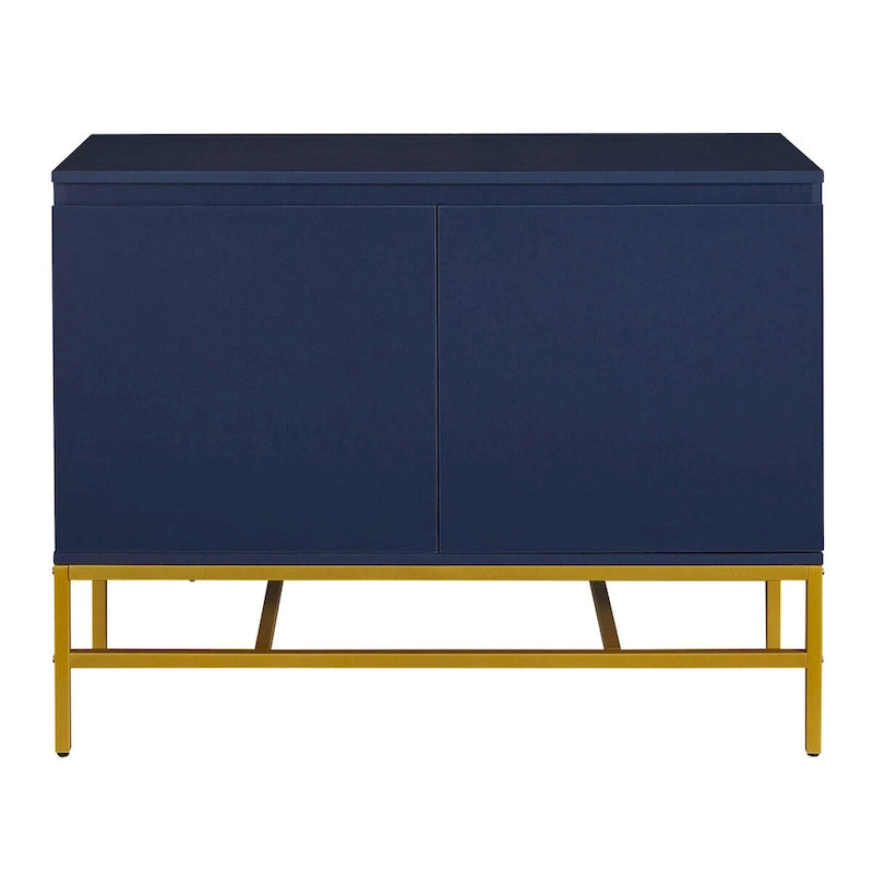 Two Door Sideboard with Gold Metal Legs
