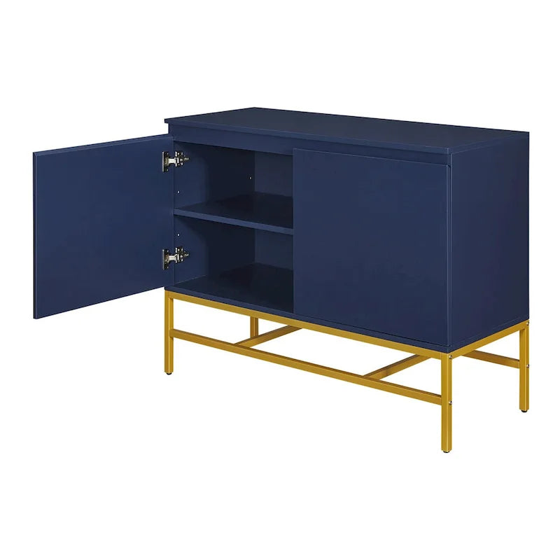 Two Door Sideboard with Gold Metal Legs