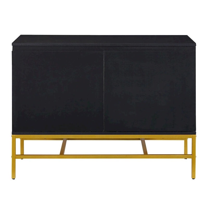 Two Door Sideboard with Gold Metal Legs