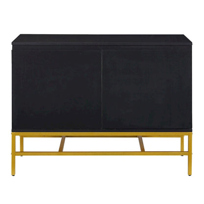 Two Door Sideboard with Gold Metal Legs