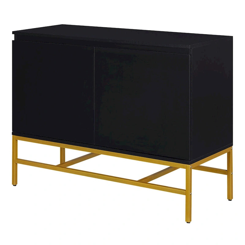Two Door Sideboard with Gold Metal Legs