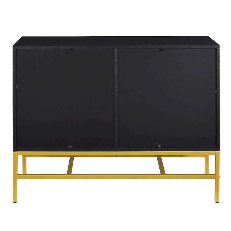 Two Door Sideboard with Gold Metal Legs