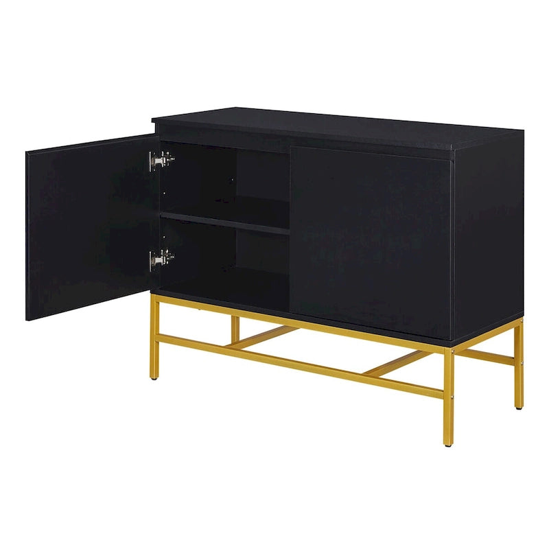 Two Door Sideboard with Gold Metal Legs