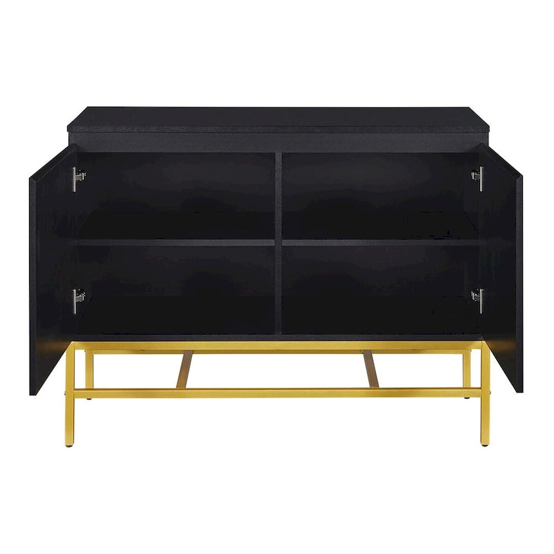 Two Door Sideboard with Gold Metal Legs