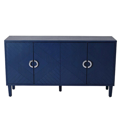 Stylish and Functional 4-Door Storage Cabinet with pine legs