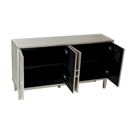Stylish and Functional 4-Door Storage Cabinet with pine legs