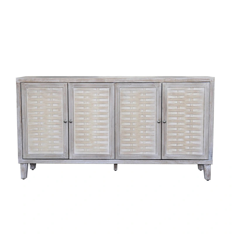 Accent Cabinet 4 Door Wooden Cabinet Sideboard Buffet