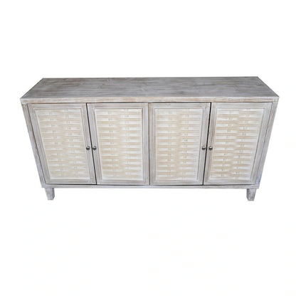 Accent Cabinet 4 Door Wooden Cabinet Sideboard Buffet