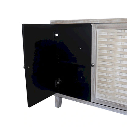 Accent Cabinet 4 Door Wooden Cabinet Sideboard Buffet