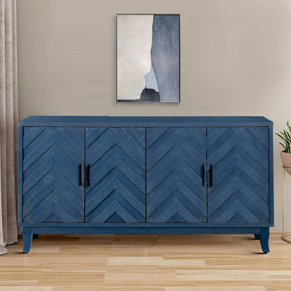 Modern Vintage Wooden Storage Dining Sideboard with Two Cabinets